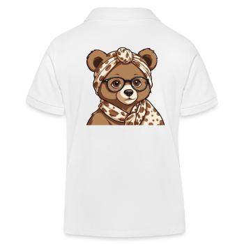 Drôle Maman Ours Mère Ours Ours Amoureux de l’Ours - Polo enfant bio Stanley/Stella - blanc - Dos