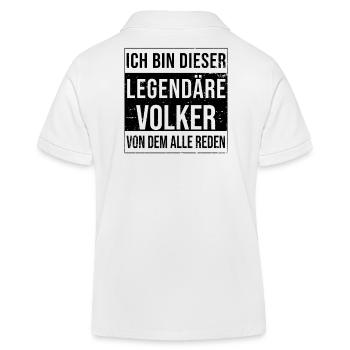 Ich bin dieser legendäre für Volker - Kinder Organic Poloshirt Mini Sprinter von Stanley/Stella - Weiß - Hinten