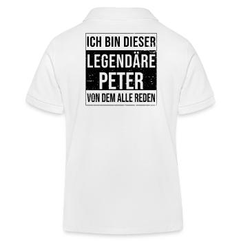 Je suis cette légende pour Peter - Polo enfant bio Stanley/Stella - blanc - Dos