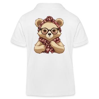 Lustiger Mama Bär Mutter Bärin Bärenliebhaber - Kinder Organic Poloshirt Mini Sprinter von Stanley/Stella - Weiß - Hinten