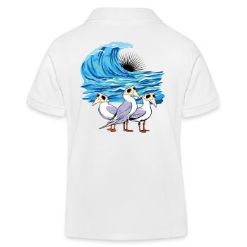 Seagulls Seagull Nature Conservation Animal Welfare Environment Nature - Kids Organic Polo Shirt by Stanley/Stella - white - Back