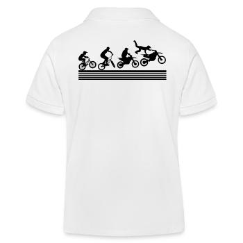 Pit-bike supermoto Dirtbike Evolution Pitbike - Kids Organic Polo Shirt by Stanley/Stella - white - Back