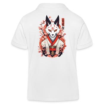 Japanische Kitsune Maske Anime Kawaii Fuchsgeist - Kinder Organic Poloshirt Mini Sprinter von Stanley/Stella - Weiß - Hinten