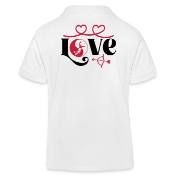 Basketball Player Basketball Player Love Basketball - Kids Organic Polo Shirt by Stanley/Stella - white - Back