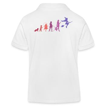 Sorcière occulte gothique vintage Halloween Evolution - Polo enfant bio Stanley/Stella - blanc - Dos