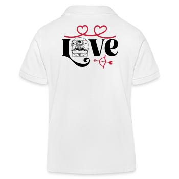 Hardcore Rave Raver DJ House-EDM Musique-AMOUR - Polo enfant bio Stanley/Stella - blanc - Dos