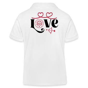 Hardcore Rave Raver DJ House-EDM Musique-AMOUR - Polo enfant bio Stanley/Stella - blanc - Dos