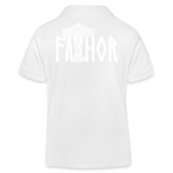 Fier Fathor Viking Dad Viking Runes Design - Polo enfant bio Stanley/Stella - blanc - Dos