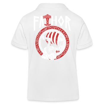 Viking Papa Vathor Bateau viking nordique - Polo enfant bio Stanley/Stella - blanc - Dos