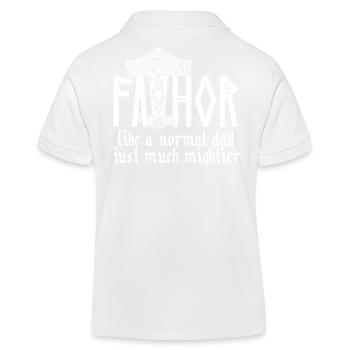 Viking Papa Vathor Viking Saying Design - Polo enfant bio Stanley/Stella - blanc - Dos