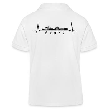 Heartbeat Skyline Grèce Athènes - Polo enfant bio Stanley/Stella - blanc - Dos