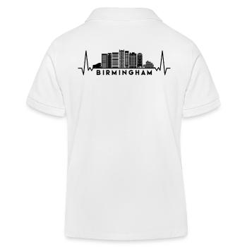 Heartbeat Skyline Royaume-Uni Birmingham - Polo enfant bio Stanley/Stella - blanc - Dos