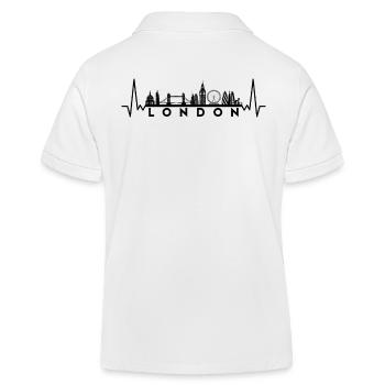 Herzschlag Skyline UK London - Kinder Organic Poloshirt Mini Sprinter von Stanley/Stella - Weiß - Hinten