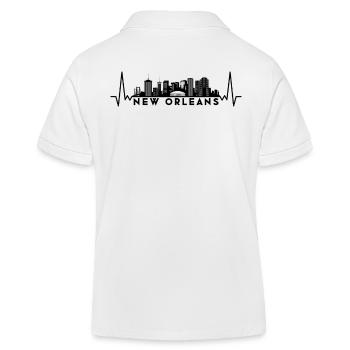 Heartbeat Skyline États-Unis Nouvelle-Orléans - Polo enfant bio Stanley/Stella - blanc - Dos