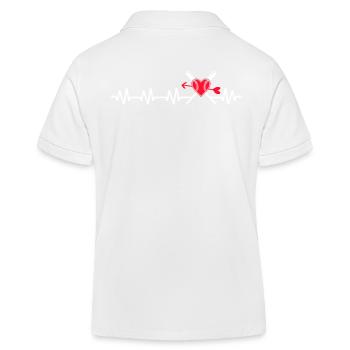 Baseball Softball Maman Battement de cœur Baseball - Polo enfant bio Stanley/Stella - blanc - Dos