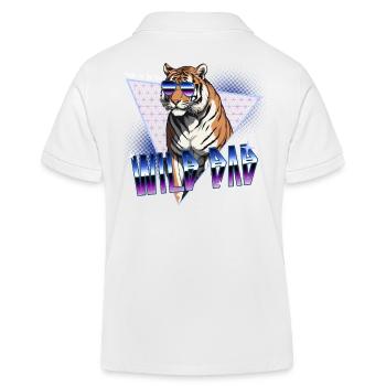 Wild Dad Aus Den 80er Perfekter Style - Kinder Organic Poloshirt Mini Sprinter von Stanley/Stella - Weiß - Hinten