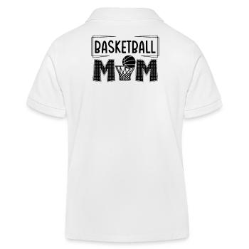 Basketball Player Basketball Player Basketball Mom - Kids Organic Polo Shirt by Stanley/Stella - white - Back