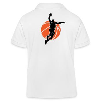 Basketball Players Basketball Players Basketball - Kids Organic Polo Shirt by Stanley/Stella - white - Back