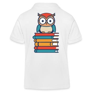 Livres Hibou mignon rat de bibliothèque rat de bibliothèque rat de bibliothèque - Polo enfant bio Stanley/Stella - blanc - Dos
