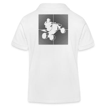 ATV Quad Bike Vehicles Offroad Quad Bike - Kids Organic Polo Shirt by Stanley/Stella - white - Back