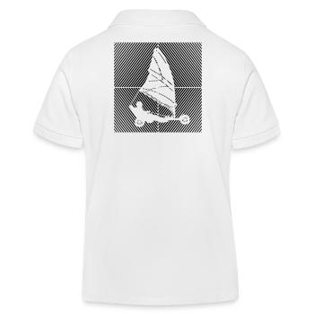 Sand Sailing Windracer Land Sailing Land Sailor - Kids Organic Polo Shirt by Stanley/Stella - white - Back