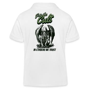 Rejoignez le culte Cthulhu Kult Lovecraft Necronomicon - Polo enfant bio Stanley/Stella - blanc - Dos