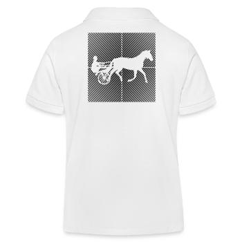 Cheval de trot, courses de trot, sports équestres, chevaux - Polo enfant bio Stanley/Stella - blanc - Dos