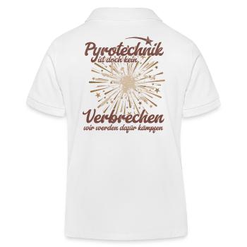 La pyrotechnie n’est pas un crime - Meme Spruch - Polo enfant bio Stanley/Stella - blanc - Dos