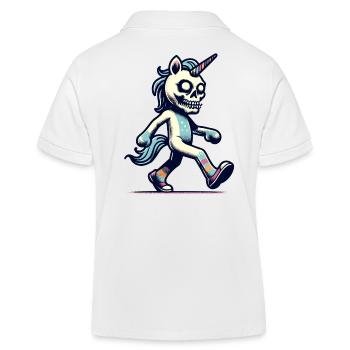 Zombie Unicorn Undead Mystical Creature - Kinder Organic Poloshirt Mini Sprinter von Stanley/Stella - Weiß - Hinten