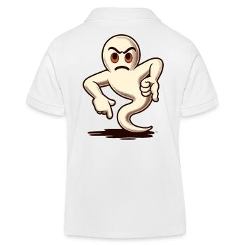 Cool Ghost Gibt Daumen Runter Lustige Halloween - Kinder Organic Poloshirt Mini Sprinter von Stanley/Stella - Weiß - Hinten