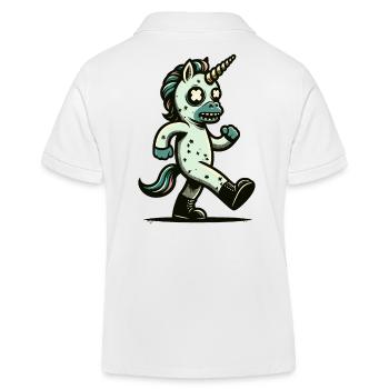 Zombie Einhorn Undead Mystical Creature - Kinder Organic Poloshirt Mini Sprinter von Stanley/Stella - Weiß - Hinten