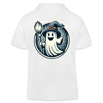 Drôle sorcière sorcière balai Style artistique vintage - Polo enfant bio Stanley/Stella - blanc - Dos