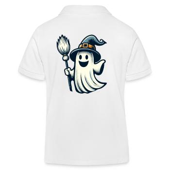 Drôle sorcière sorcière balai Style artistique vintage - Polo enfant bio Stanley/Stella - blanc - Dos