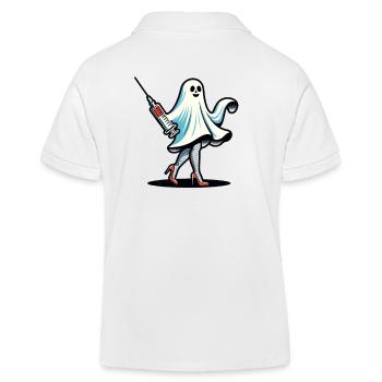 Lustige Krankenschwester Geisterjagd Spukhaus - Kinder Organic Poloshirt Mini Sprinter von Stanley/Stella - Weiß - Hinten