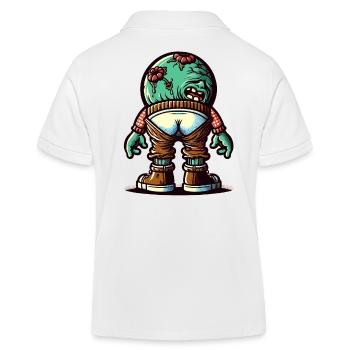 Lustig Untoter Hintern Halloween Kostüm Deko - Kinder Organic Poloshirt Mini Sprinter von Stanley/Stella - Weiß - Hinten