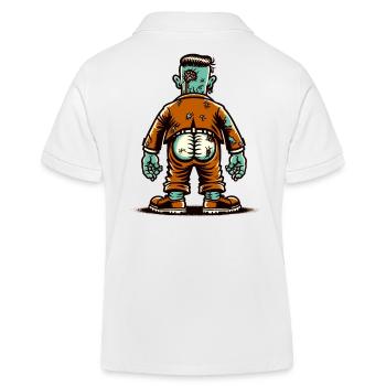 Lustig Untoter Hintern Halloween Deko - Kinder Organic Poloshirt Mini Sprinter von Stanley/Stella - Weiß - Hinten