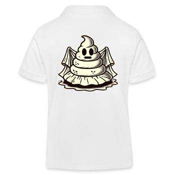 Drôle caca tas d’excréments fantôme humoristique - Polo enfant bio Stanley/Stella - blanc - Dos