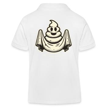Drôle caca tas d’excréments fantôme humoristique - Polo enfant bio Stanley/Stella - blanc - Dos