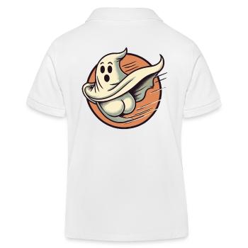 Lustiges Halloween Gespenst Freak Unterm Laken - Kinder Organic Poloshirt Mini Sprinter von Stanley/Stella - Weiß - Hinten