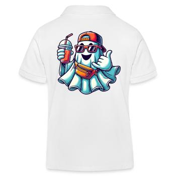 Boo-Jee Gespenst Lustiger Modischer Geist - Kinder Organic Poloshirt Mini Sprinter von Stanley/Stella - Weiß - Hinten