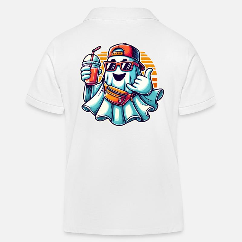 Boo-Jee Gespenst Lustiger Modischer Geist - Kinder Organic Poloshirt Mini Sprinter von Stanley/Stella - Weiß