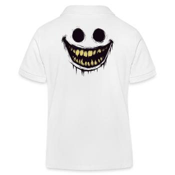 Halloween Kostüm Horror - Unheimliches Grinsen - Kinder Organic Poloshirt Mini Sprinter von Stanley/Stella - Weiß - Hinten