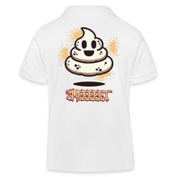 Drôle Caca Pile Fantôme Caca d’Halloween - Polo enfant bio Stanley/Stella - blanc - Dos