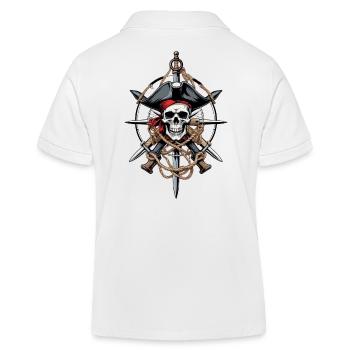 Drôle de Pirate Tenue Jolly Roger Design - Polo enfant bio Stanley/Stella - blanc - Dos