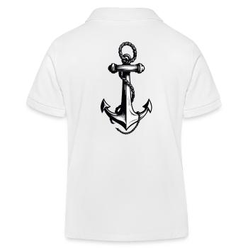 Ästhetisches Anker Design Hobby Fischer Seefahrer - Kinder Organic Poloshirt Mini Sprinter von Stanley/Stella - Weiß - Hinten