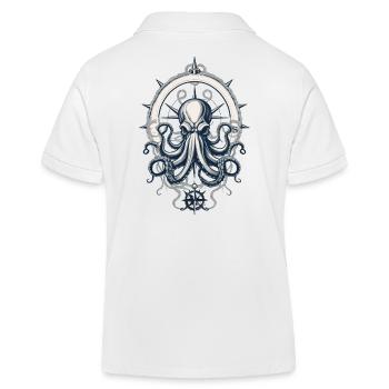 Krake Seeungeheuer Hobby Fischer Seefahrer - Kinder Organic Poloshirt Mini Sprinter von Stanley/Stella - Weiß - Hinten