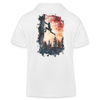 Felsklettern Alpen: Gipfel am Limit, Outdoor-Abent - Kinder Organic Poloshirt Mini Sprinter von Stanley/Stella - Weiß - Hinten