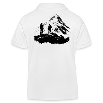 Gipfel bouldern: Outdoor Abenteuer in den Alpen - Kinder Organic Poloshirt Mini Sprinter von Stanley/Stella - Weiß - Hinten