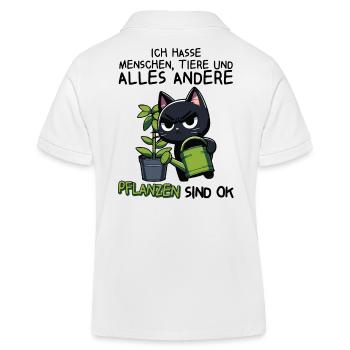 Ich hasse alles – Pflanzen sind noch okay - Kinder Organic Poloshirt Mini Sprinter von Stanley/Stella - Weiß - Hinten