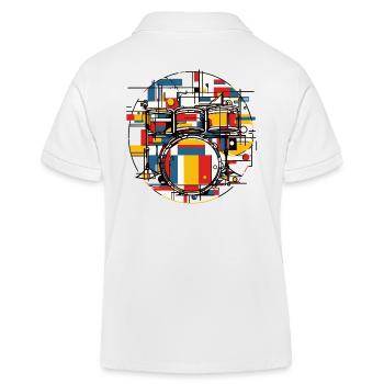 Drums Schlagzeug - Kinder Organic Poloshirt Mini Sprinter von Stanley/Stella - Weiß - Hinten